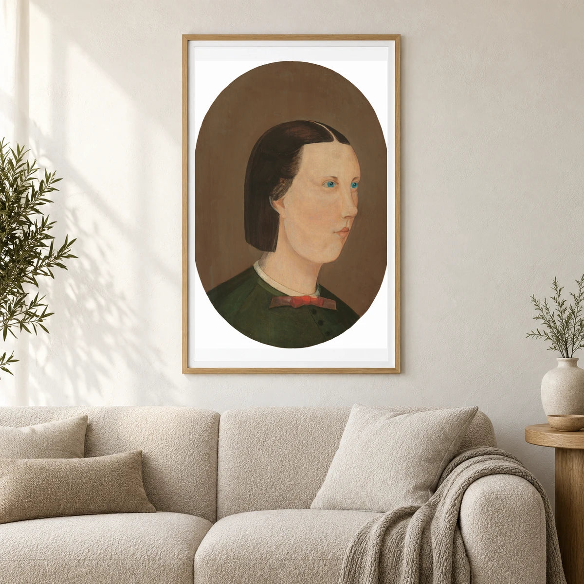 Blue Eyes 1953.5.68 — Famous Paintings shown in a styled interior