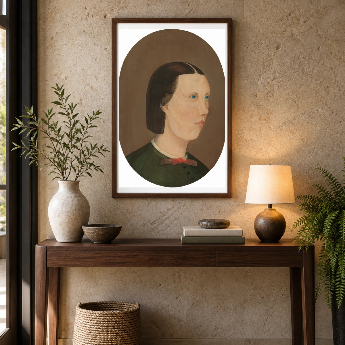 Blue Eyes 1953.5.68 — Famous Paintings shown in a styled interior