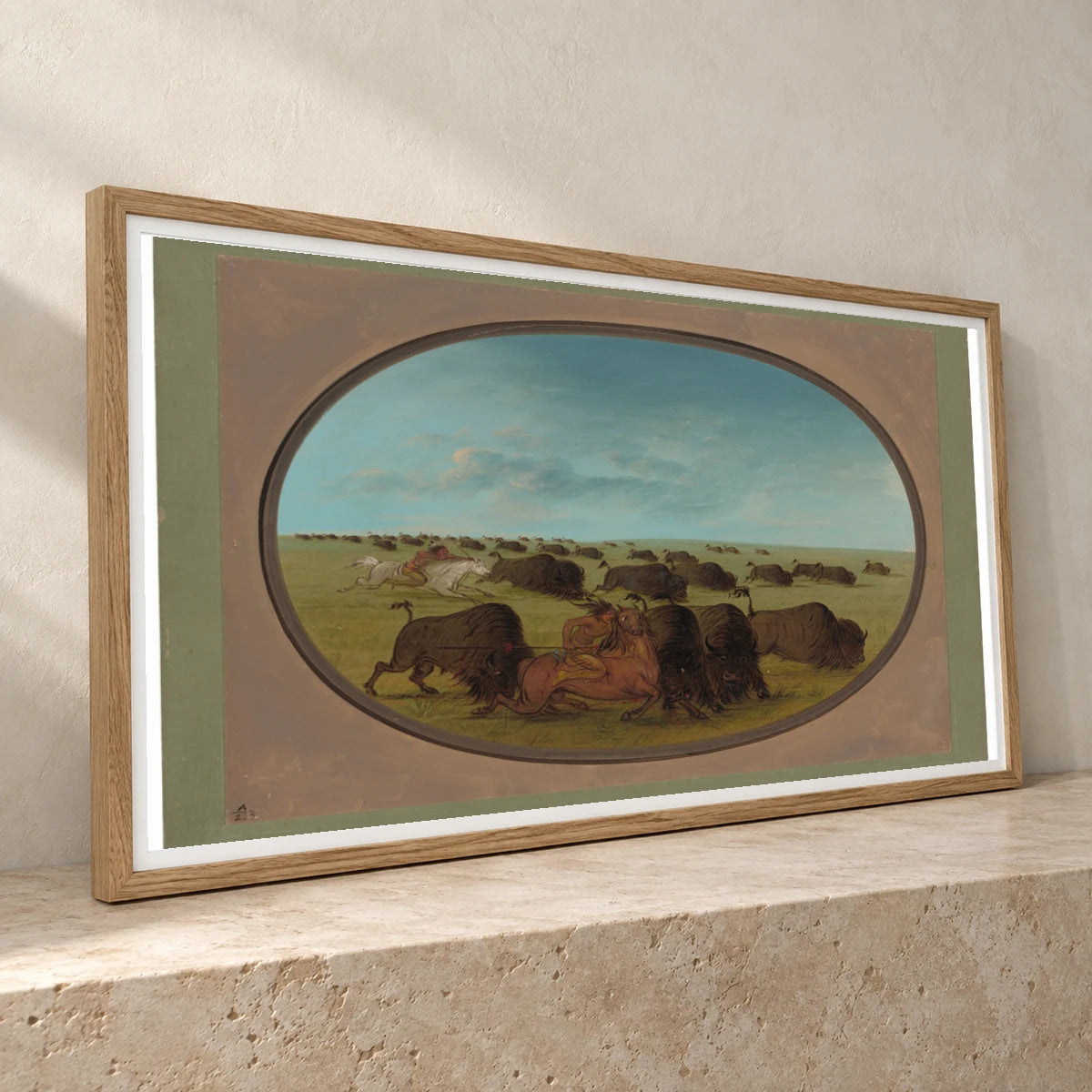 Buffalo Chase, With Accidents 1965.16.176 — Famous Paintings famous paintings print by SaamCrafts