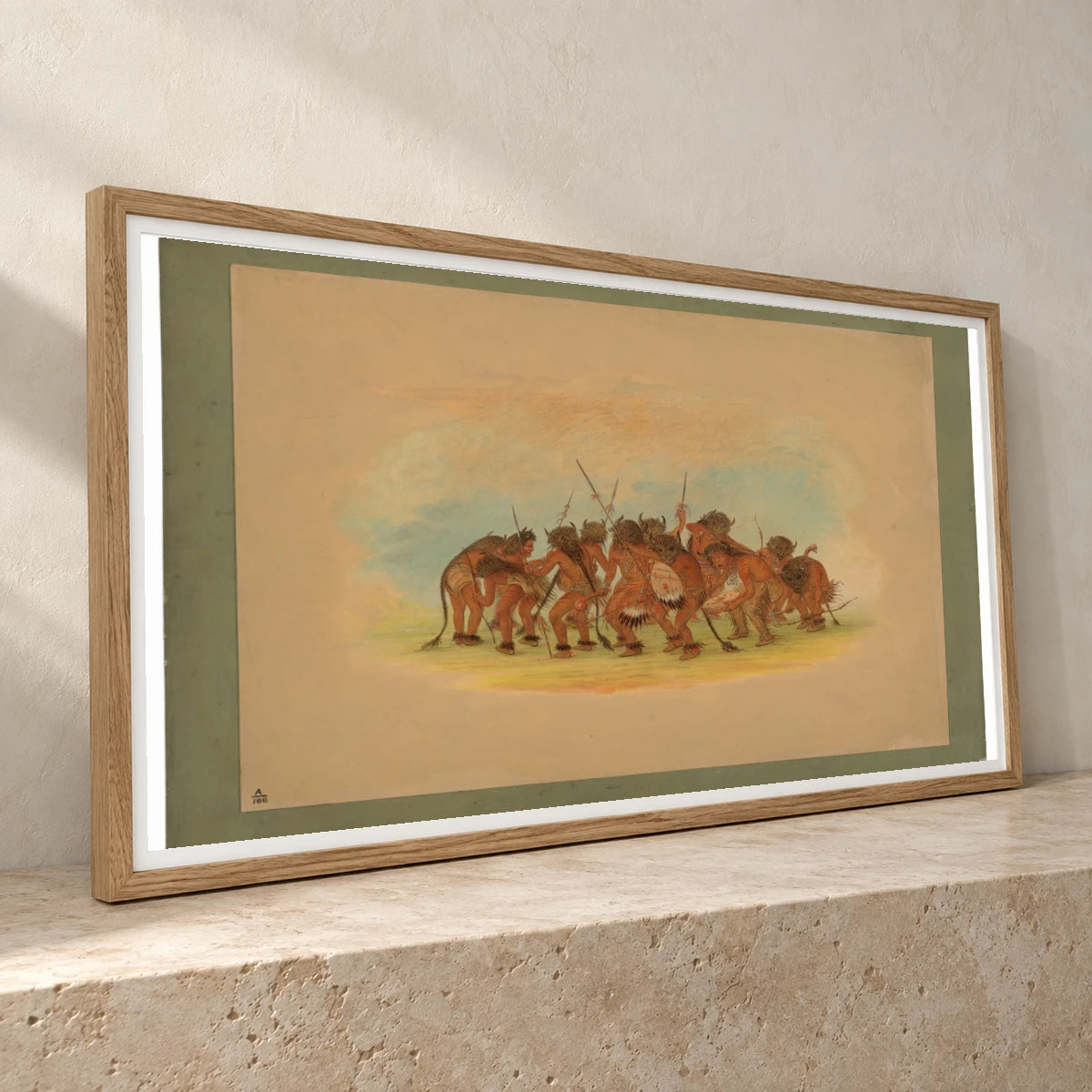 Buffalo Dance Mandan 1965.16.82 — Famous Paintings famous paintings print by SaamCrafts