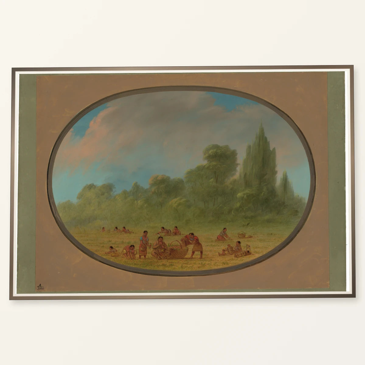 Caddoe Indians Gathering Wild Strawberries 1965.16.211 — Famous Paintings famous paintings print by SaamCrafts