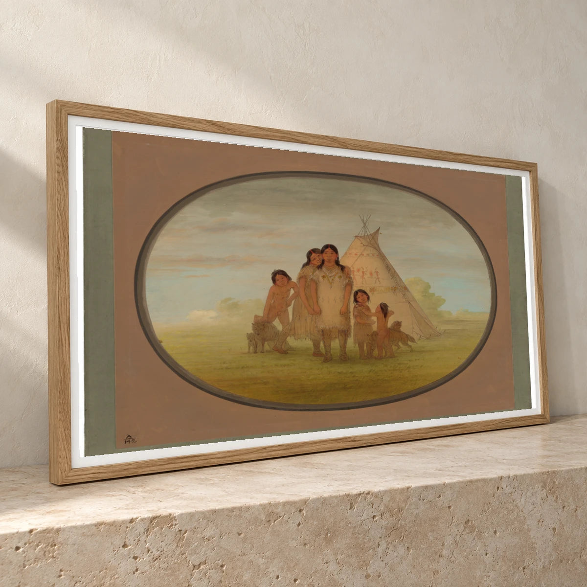 Camanchee Chief S Children And Wigwam 1965.16.49 — Famous Paintings famous paintings print by SaamCrafts