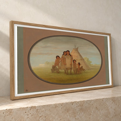 Camanchee Chief S Children And Wigwam 1965.16.49 — Famous Paintings famous paintings print by SaamCrafts