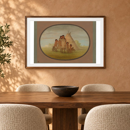 Camanchee Chief S Children And Wigwam 1965.16.49 — Famous Paintings shown in a styled interior