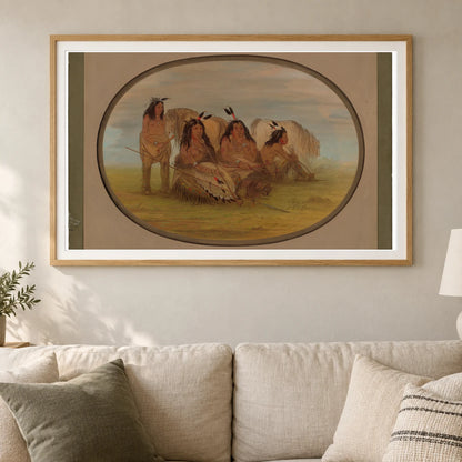 Camanchee Chief With Three Warriors 1965.16.48 — Famous Paintings shown in a styled interior