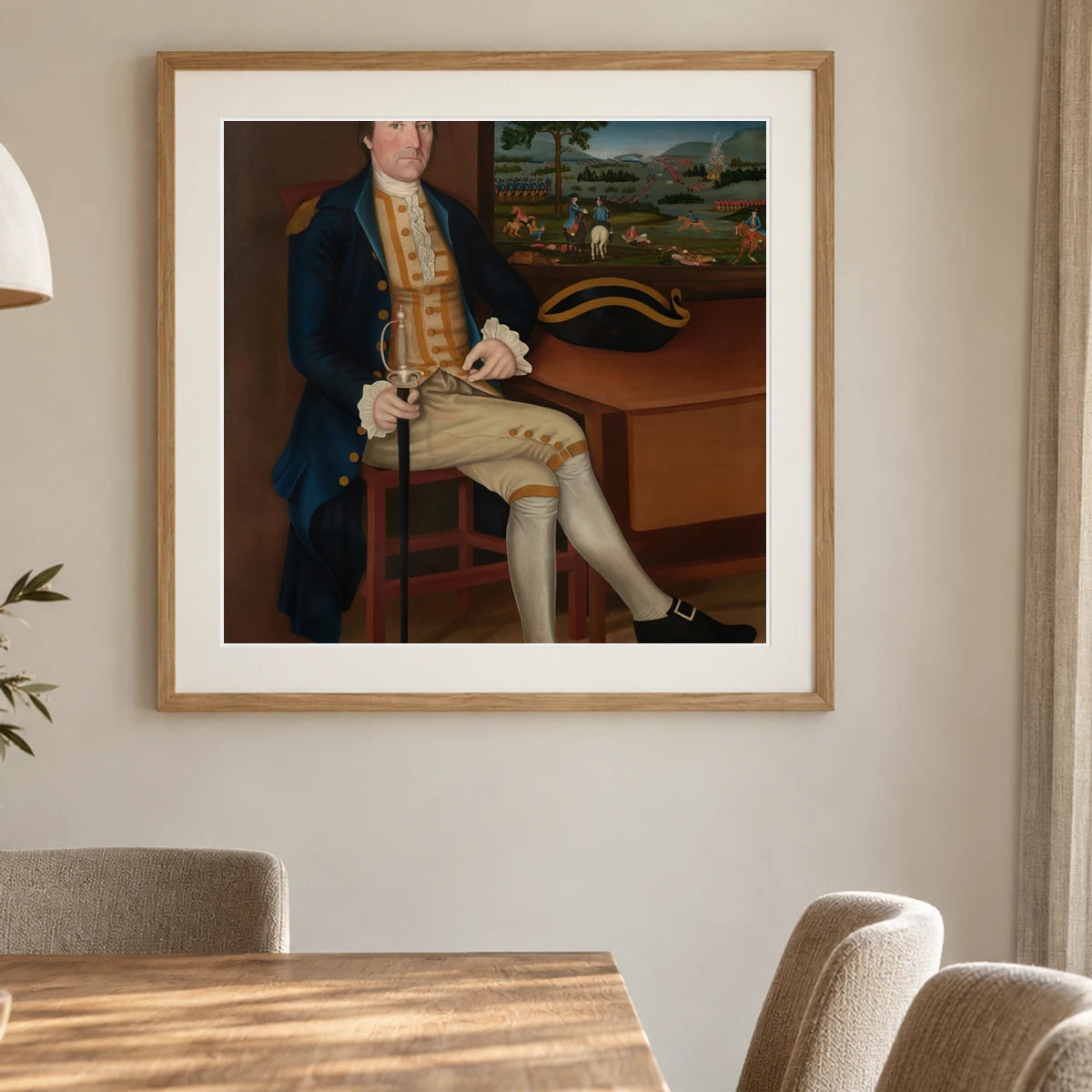 Captain Samuel Chandler 1964.23.1 — Famous Paintings shown in a styled interior
