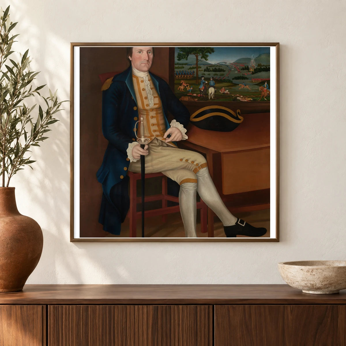 Captain Samuel Chandler 1964.23.1 — Famous Paintings shown in a styled interior