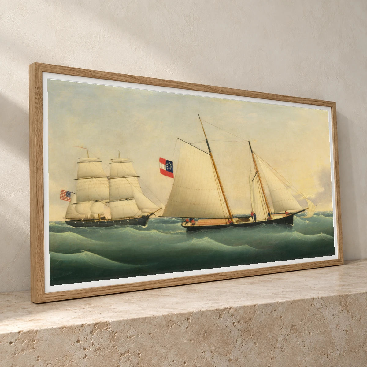Capture Of The Savannah By The U.s.s. Perry 1967.20.2 — Famous Paintings famous paintings print by SaamCrafts
