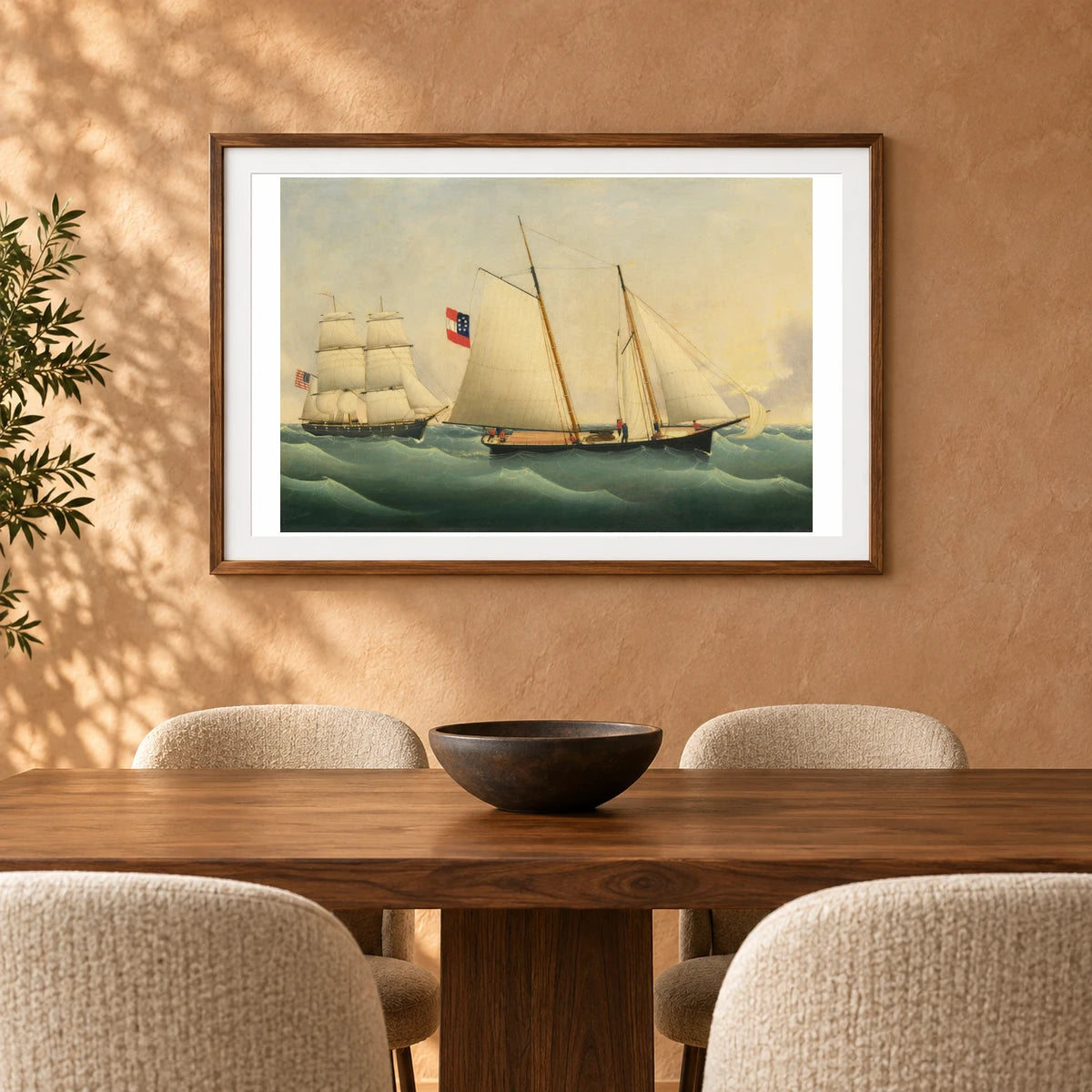 Capture Of The Savannah By The U.s.s. Perry 1967.20.2 — Famous Paintings shown in a styled interior