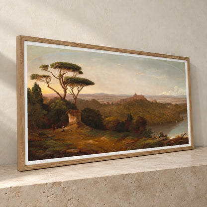 Castle Gondolfo, Lake Albano, Italy 2015.19.110 — Famous Paintings famous paintings print by SaamCrafts