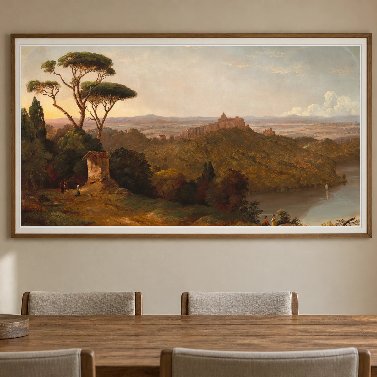 Castle Gondolfo, Lake Albano, Italy 2015.19.110 — Famous Paintings shown in a styled interior