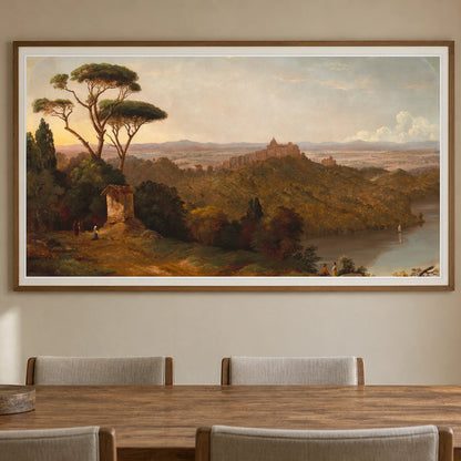 Castle Gondolfo, Lake Albano, Italy 2015.19.110 — Famous Paintings shown in a styled interior