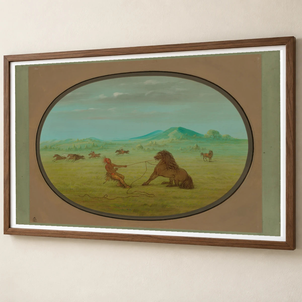 Catching Wild Horses Pawnee 1965.16.66 — Famous Paintings famous paintings print by SaamCrafts