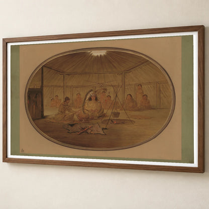 Catlin Feasted By The Mandan Chief 1965.16.80 — Famous Paintings famous paintings print by SaamCrafts