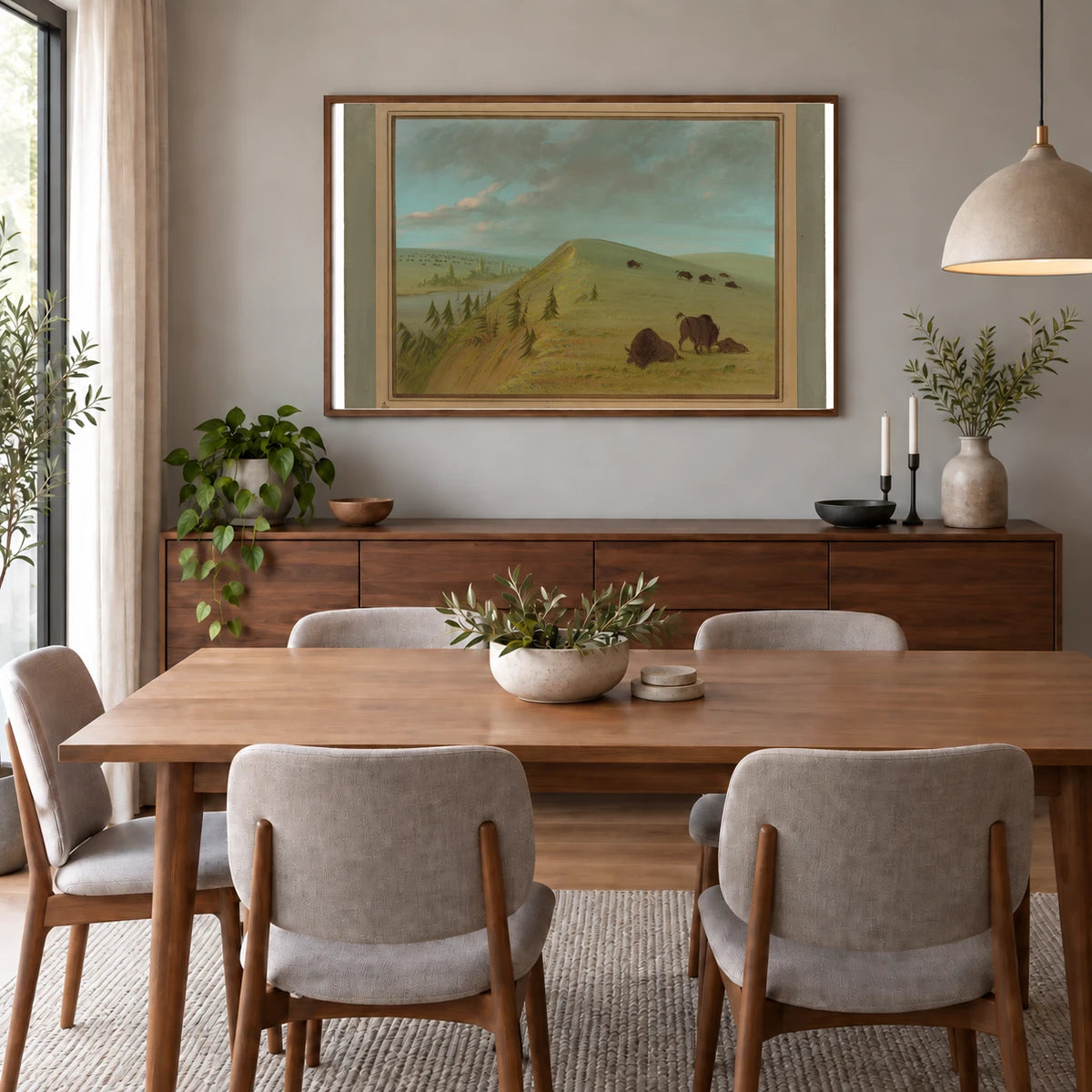 Cedar Bluffs 1965.16.210 — Famous Paintings shown in a styled interior
