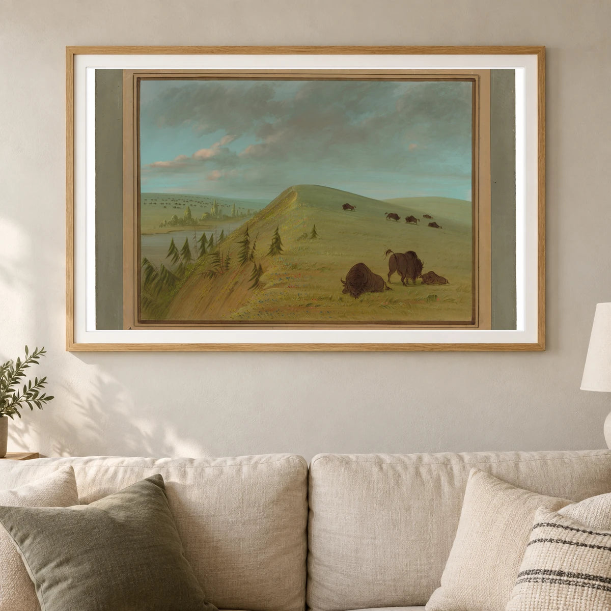 Cedar Bluffs 1965.16.210 — Famous Paintings shown in a styled interior