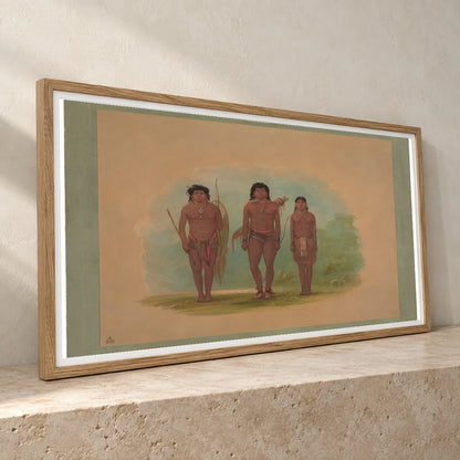 Chaco Chief, His Wife, And A Warrior 1965.16.244 — Famous Paintings famous paintings print by SaamCrafts