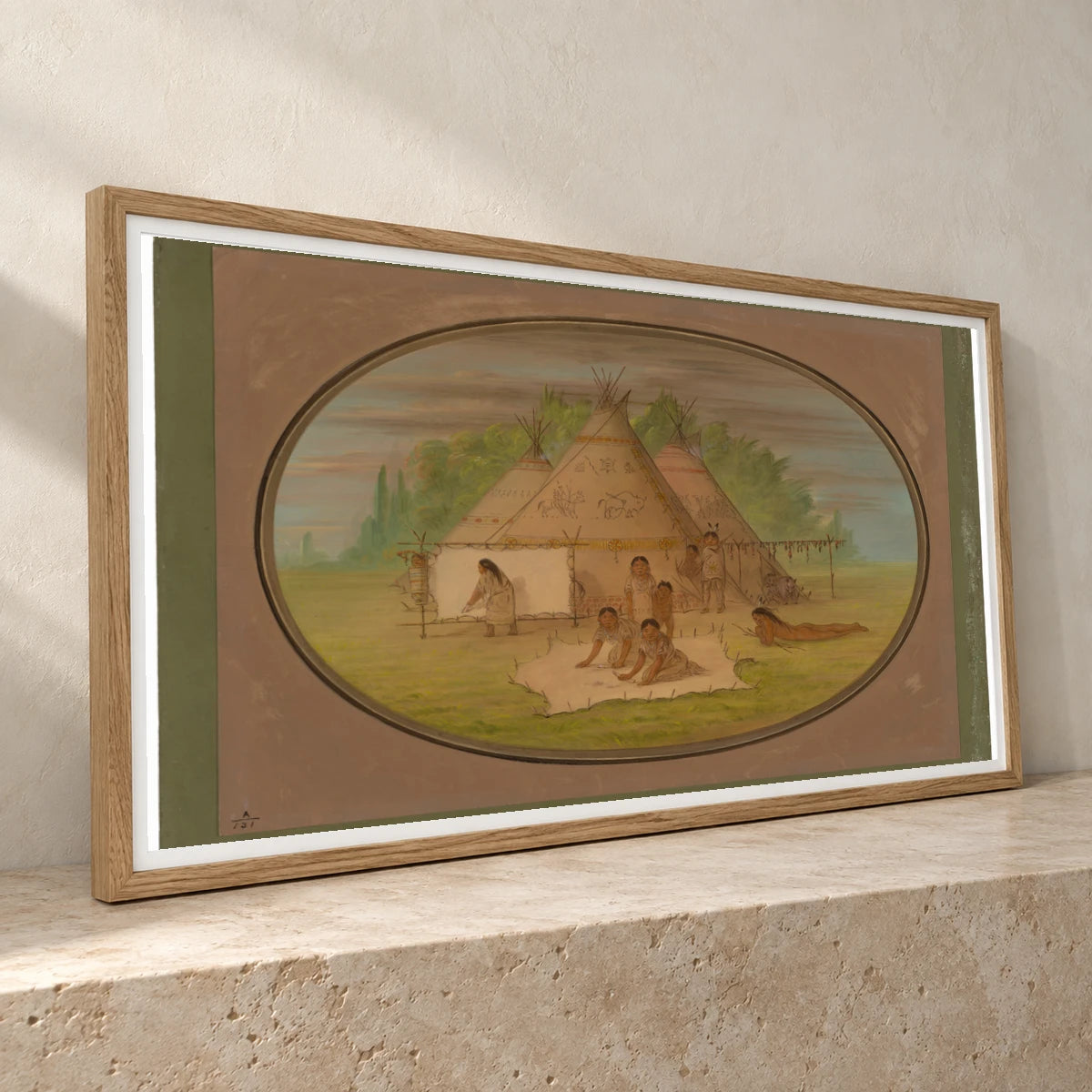 Cheyenne Village 1965.16.38 — Famous Paintings famous paintings print by SaamCrafts