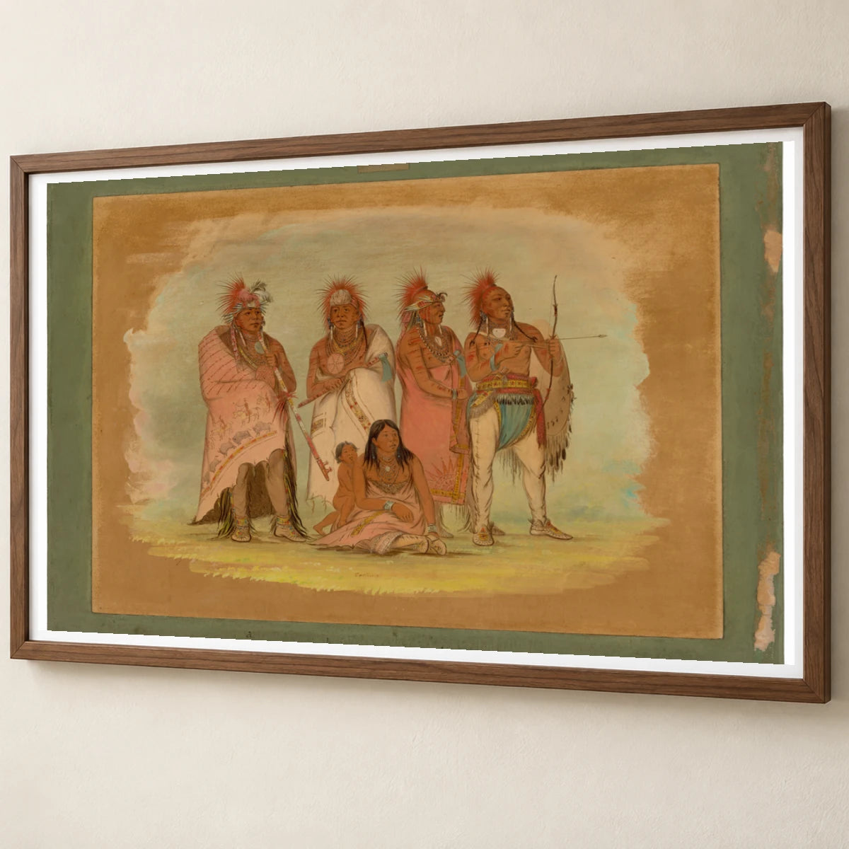 Chief And Members Of The Konza Tribe 1965.16.311 — Famous Paintings famous paintings print by SaamCrafts