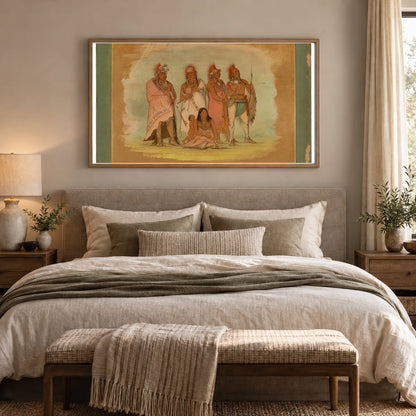 Chief And Members Of The Konza Tribe 1965.16.311 — Famous Paintings shown in a styled interior