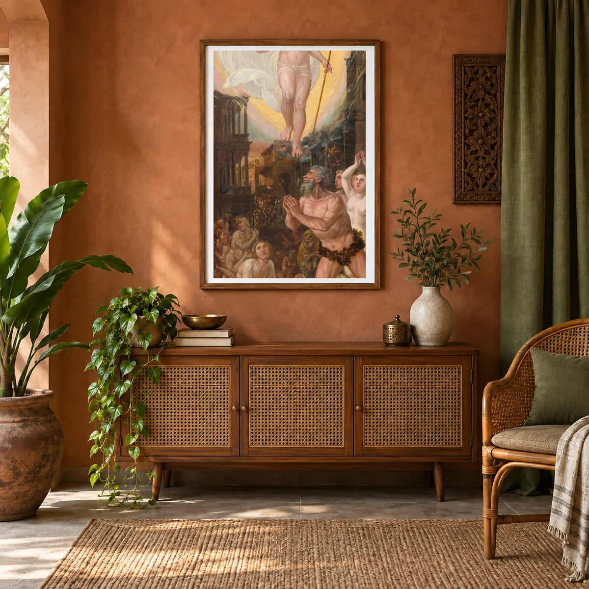 Christ In Limbo 1952.5.85 — Famous Paintings shown in a styled interior