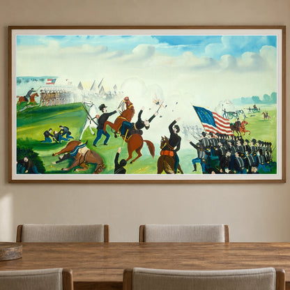 Civil War Battle 1959.11.7 — Famous Paintings shown in a styled interior