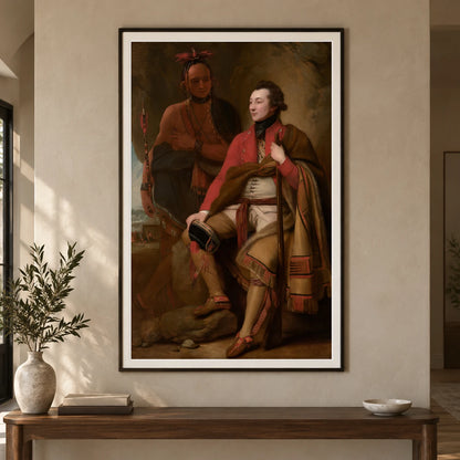 Colonel Guy Johnson And Karonghyontye (captain David Hill) 1940.1.10 — Famous Paintings shown in a styled interior