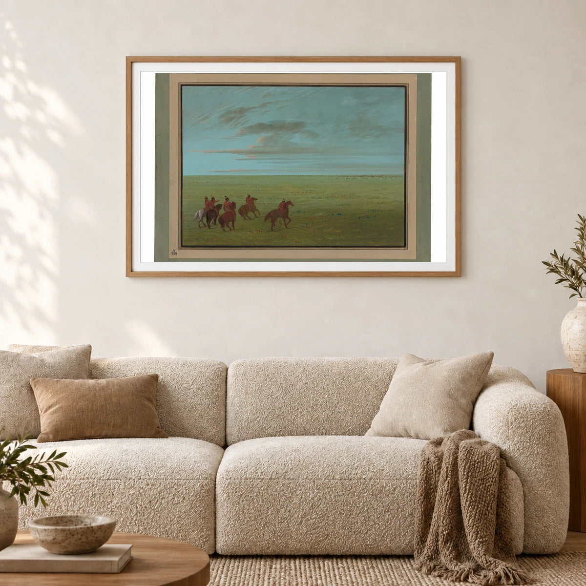 Connibos Starting For Wild Horses 1965.16.296 — Famous Paintings shown in a styled interior