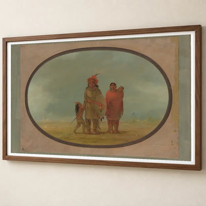 Copper Chief, His Wife, And Children 1965.16.162 — Famous Paintings famous paintings print by SaamCrafts