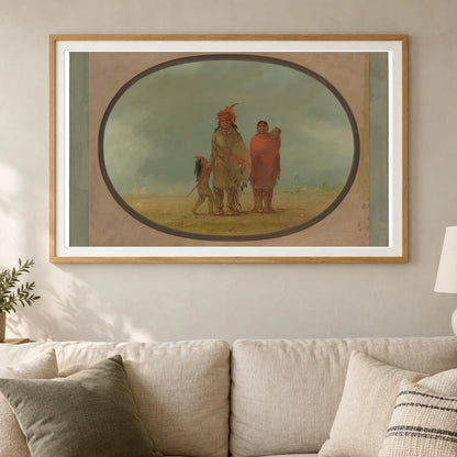 Copper Chief, His Wife, And Children 1965.16.162 — Famous Paintings shown in a styled interior