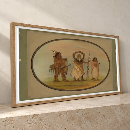Crow Chief, His Wife, And A Warrior 1965.16.19 — Famous Paintings famous paintings print by SaamCrafts