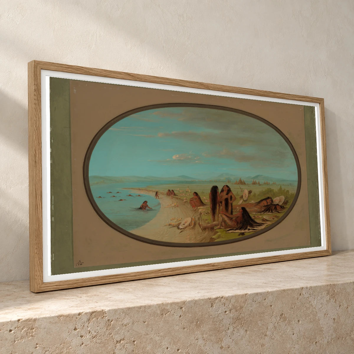 Crow Warriors Bathing 1965.16.23 — Famous Paintings famous paintings print by SaamCrafts