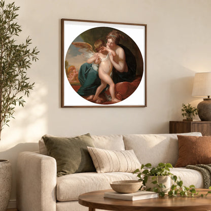 Cupid, Stung By A Bee, Is Cherished By His Mother 2014.136.93 — Famous Paintings shown in a styled interior