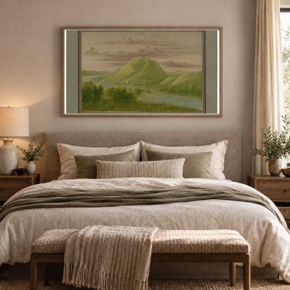 Curious Grassy Bluffs, St. Peter S River 1965.16.190 — Famous Paintings shown in a styled interior