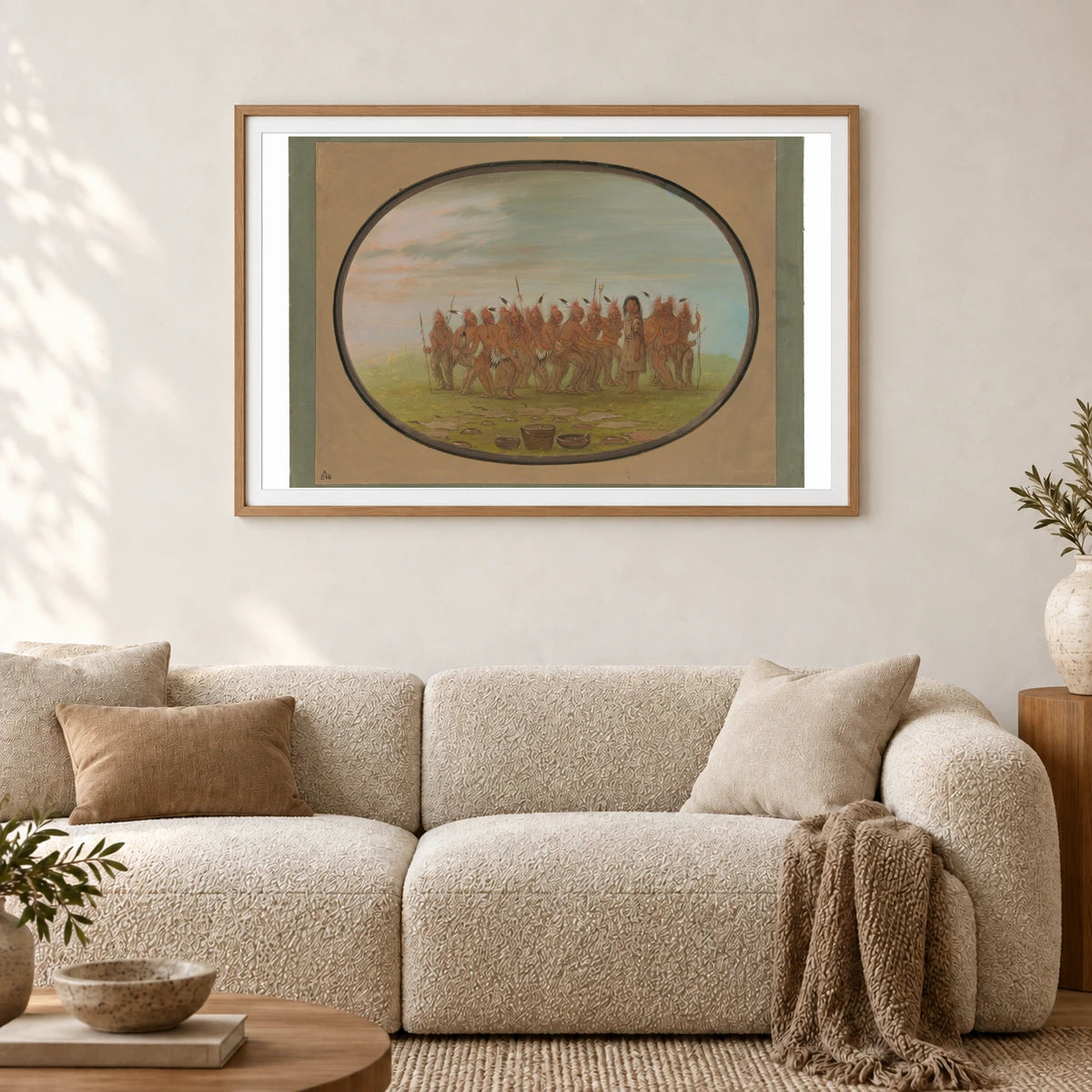 Dance To The Berdache Saukie 1965.16.133 — Famous Paintings shown in a styled interior