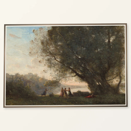 Dance Under The Trees At The Edge Of The Lake 2014.136.25 — Famous Paintings famous paintings print by SaamCrafts