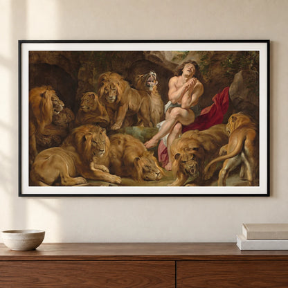 Daniel In The Lions Den 1965.13.1 — Famous Paintings shown in a styled interior