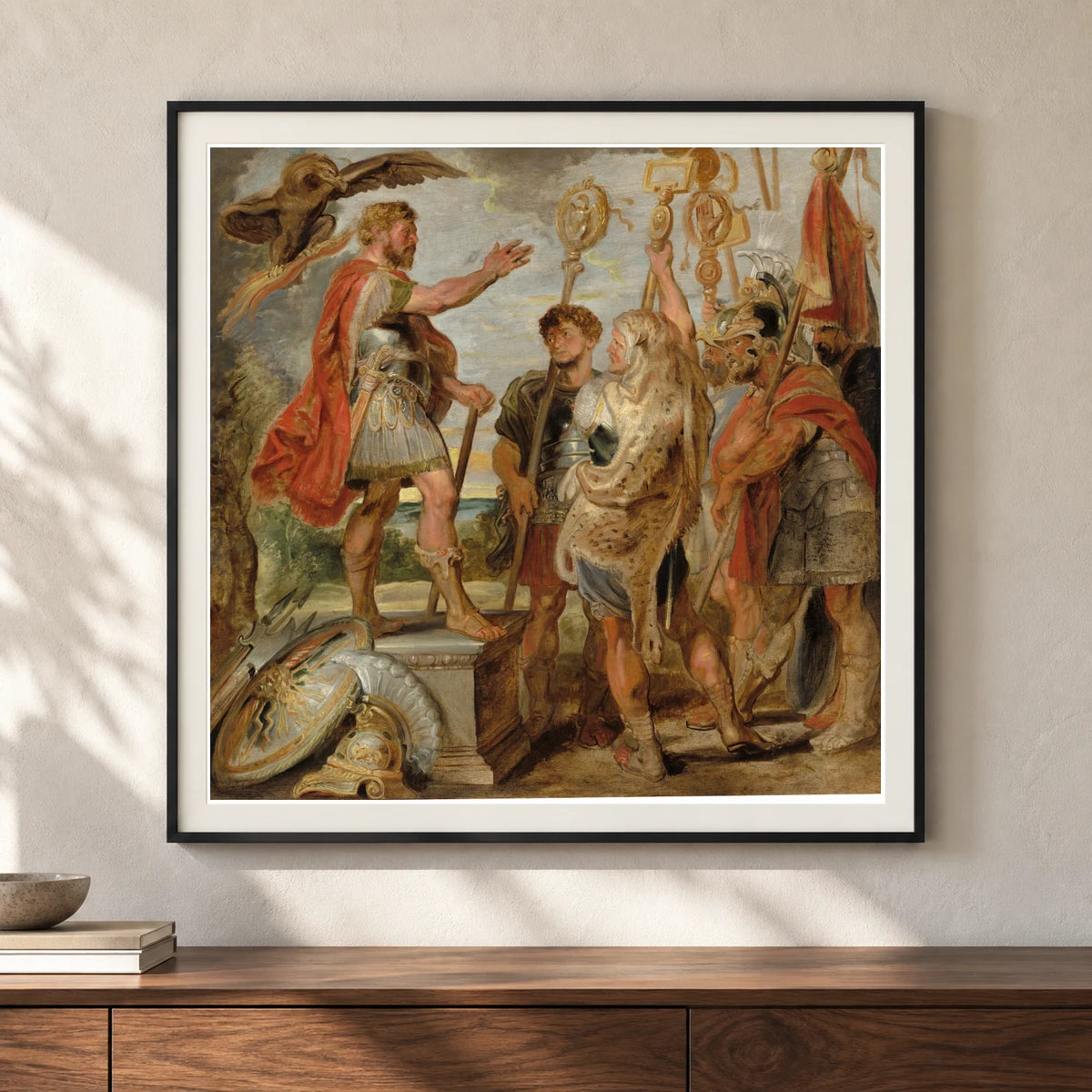 Decius Mus Addressing The Legions 1957.14.2 — Famous Paintings shown in a styled interior