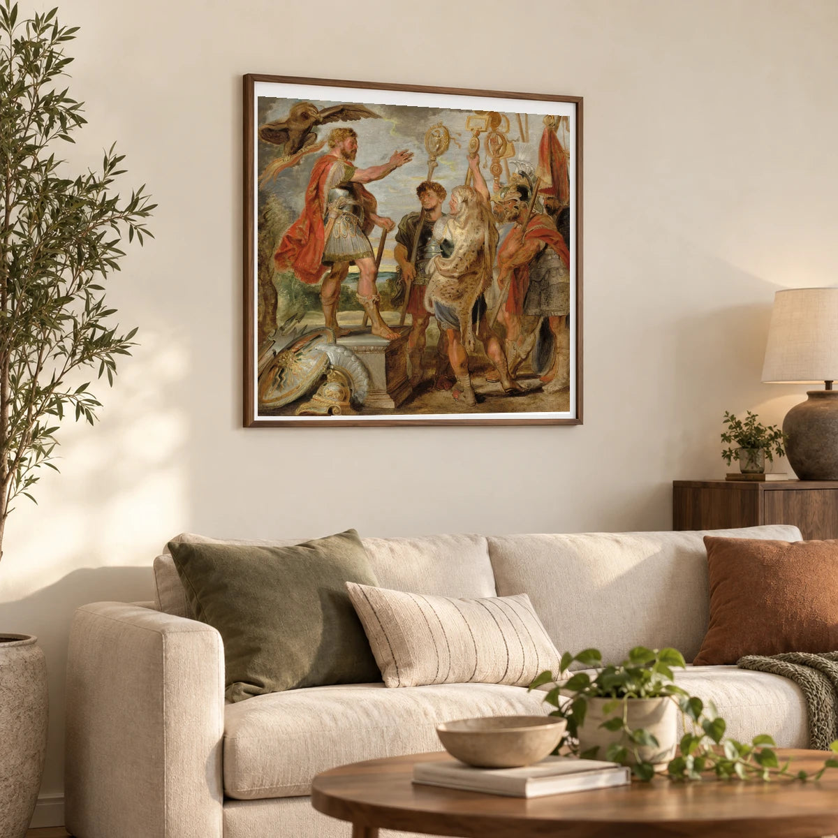 Decius Mus Addressing The Legions 1957.14.2 — Famous Paintings shown in a styled interior