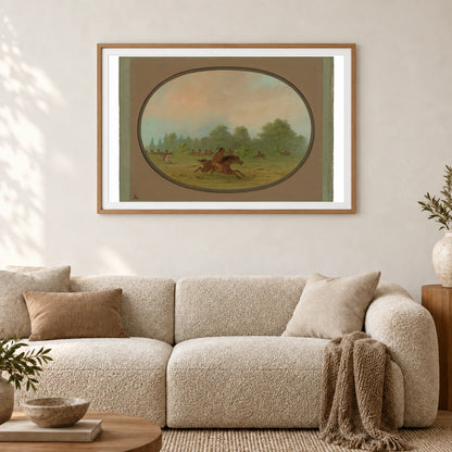 Defile Of A Camanchee War Party 1965.16.54 — Famous Paintings shown in a styled interior