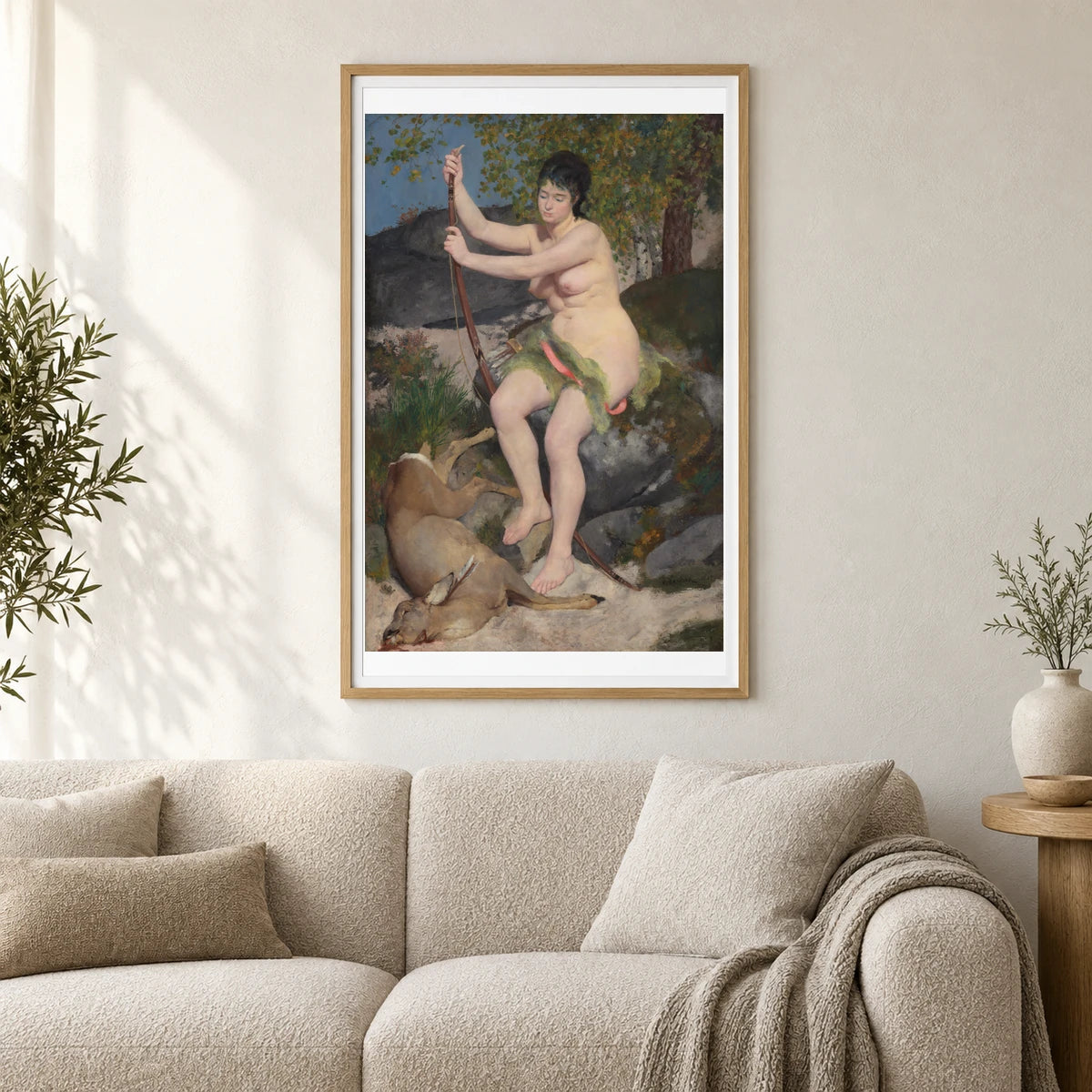 Diana 1963.10.205 — Famous Paintings shown in a styled interior
