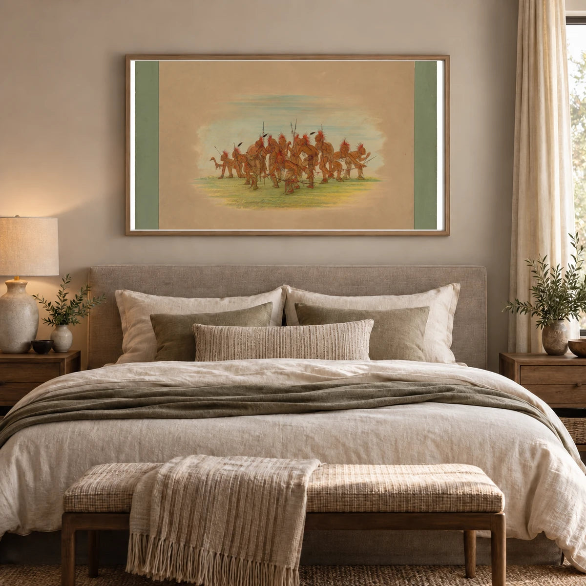 Discovery Dance Saukie 1965.16.135 — Famous Paintings shown in a styled interior
