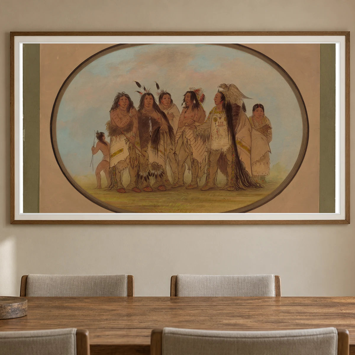Distinguished Crow Indians 1965.16.20 — Famous Paintings shown in a styled interior
