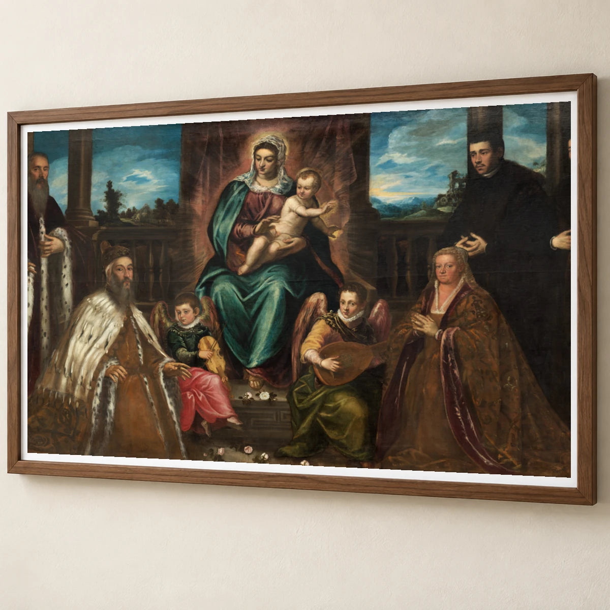 Doge Alvise Mocenigo And Family Before The Madonna And Child 1961.9.44 — Famous Paintings famous paintings print by SaamCrafts