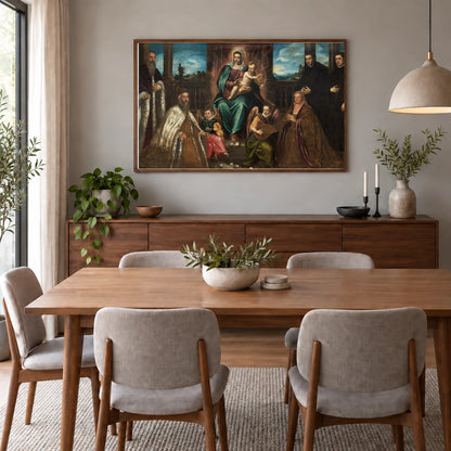 Doge Alvise Mocenigo And Family Before The Madonna And Child 1961.9.44 — Famous Paintings shown in a styled interior
