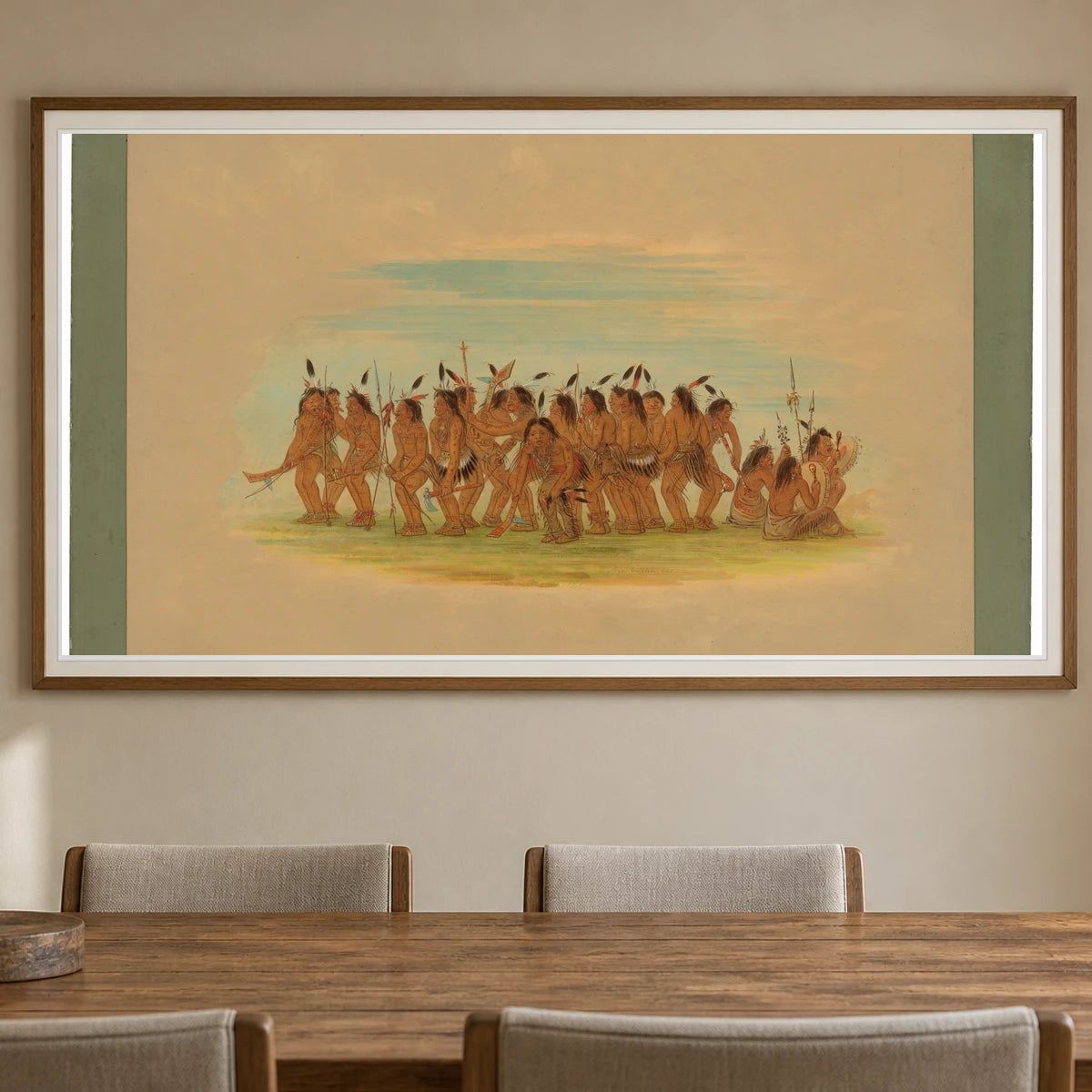 Dog Dance Sioux 1965.16.6 — Famous Paintings shown in a styled interior