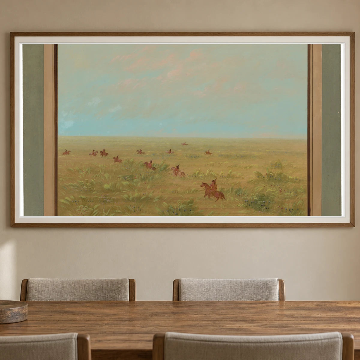 Driving The Pampas For Wild Cattle Connibo 1965.16.278 — Famous Paintings shown in a styled interior