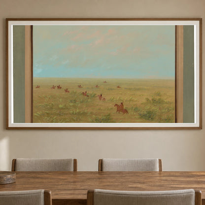 Driving The Pampas For Wild Cattle Connibo 1965.16.278 — Famous Paintings shown in a styled interior