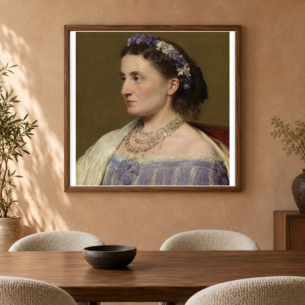 Duchess De Fitz James 1963.10.23 — Famous Paintings shown in a styled interior