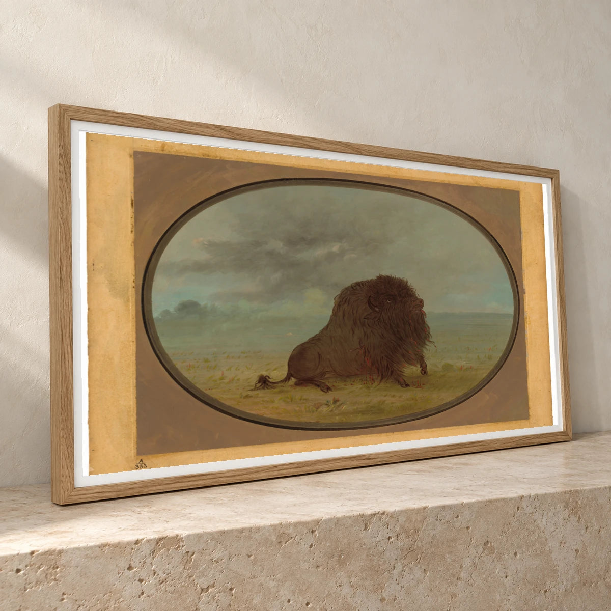 Dying Buffalo Bull 1965.16.206 — Famous Paintings famous paintings print by SaamCrafts